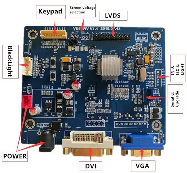 HXD-VD58WV Wide Voltage Input LCD Motherboard